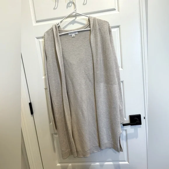99 Jane St Hooded Open Cardigan with Split Hem & Ribbing Size Medium - Picture 1 of 6